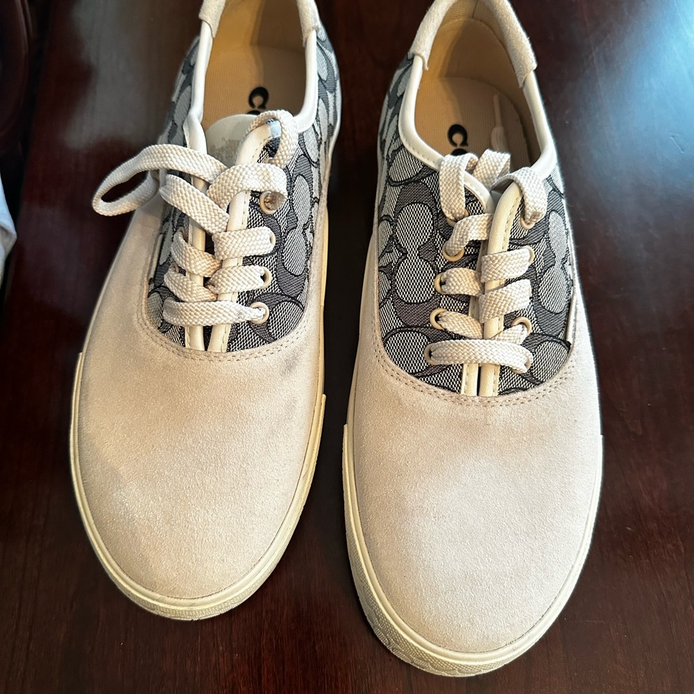 Men's Beige and Gray Sneakers